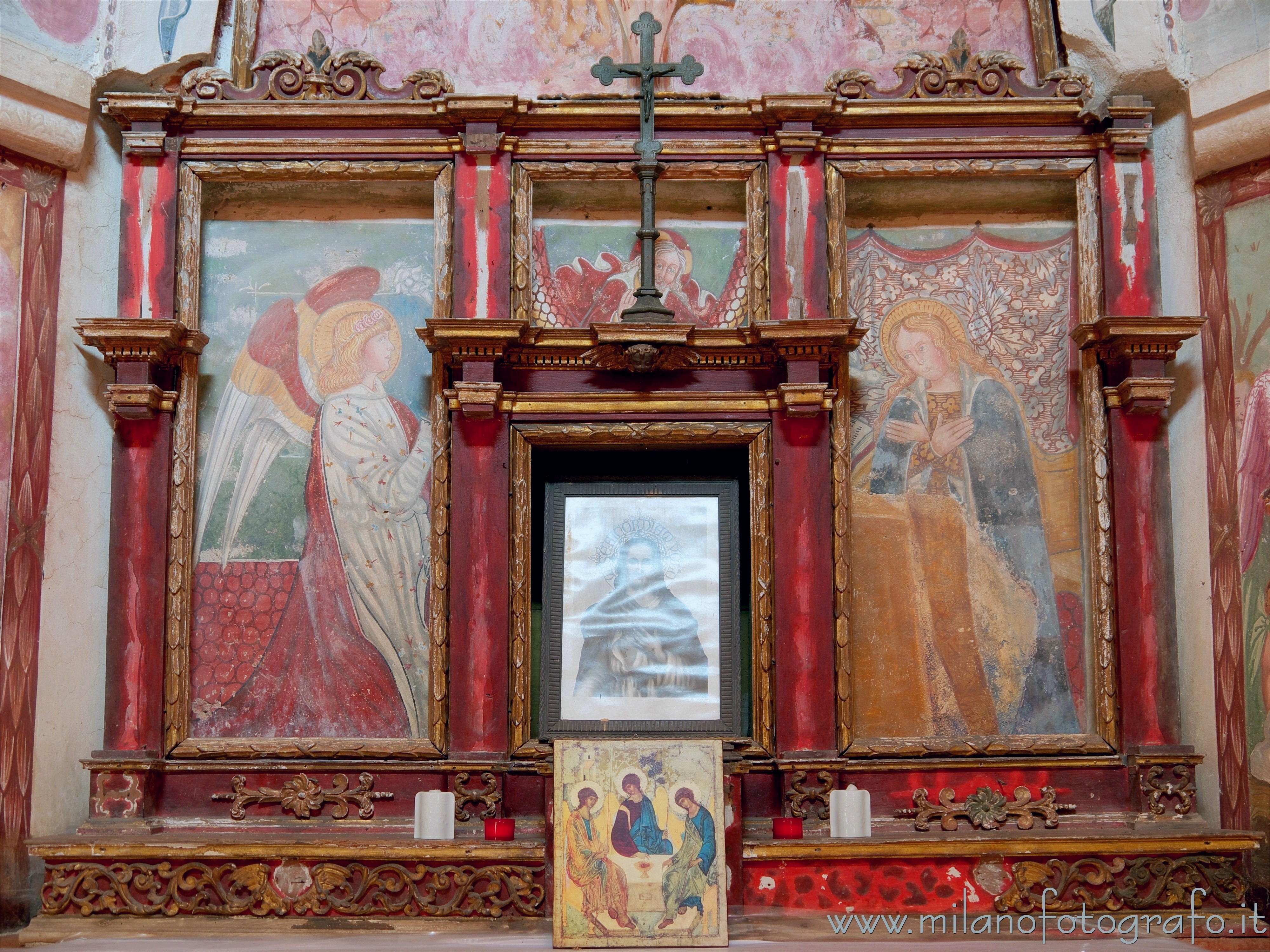 Sagliano Micca (Biella) - Annunciazione di Daniele De Bosis nell'Oratorio della Santissima Trinità - Foto a piena risoluzione